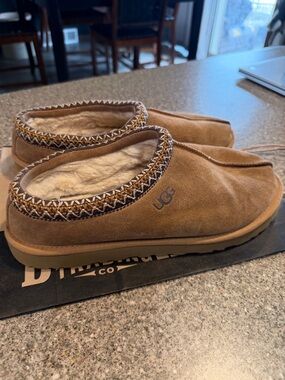 UGG Tasman Chestnut Suede Slip-On Shoes